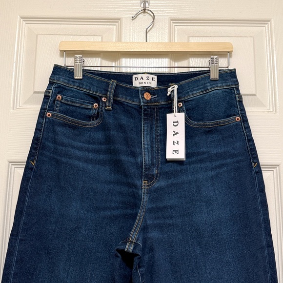 NWT DAZE DENIM Pleaser High Rise Ankle Wide Leg Jeans in Magic Hour - Picture 7 of 11